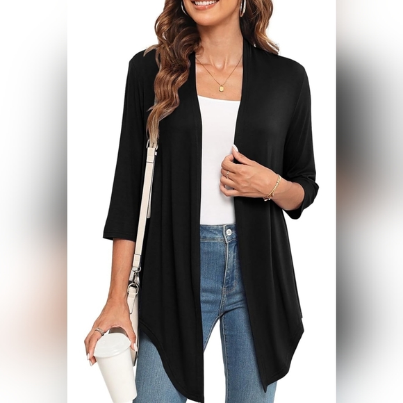 Veryoung Lightweight Summer 3/4 Sleeve Cardigan - Picture 1 of 4